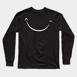 Smiley Face- Funny Gift for Girlfriend with Smile, illustration idea for Friend Long Sleeve T-Shirt